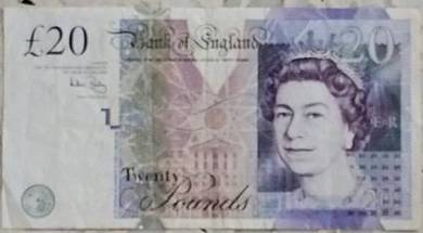 England £ 20 note