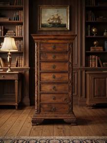 Antik tall chest drawer