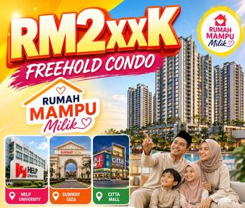 100K Gov Subsidy✅ FREEHOLD✅ 2xxK @ Elmina, HELP Uni, Subang Airport