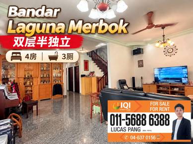 BANDAR LAGUNA MERBOK - Move In Ready - DOUBLE STOREY SEMI-D FOR SALE