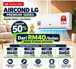 Aircond LG Dual Inverter (JHLN9)