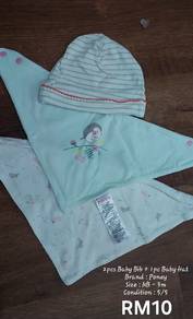 Poney Baby Hat, Baby Bib (3 sets)
