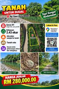 Tanah Tepi Sungai Kedamaian Kg. Gaur