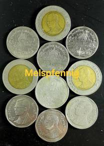 [10pcs=RM10] 1977~ 2011 Thailand 1,5,10 Baht Coins