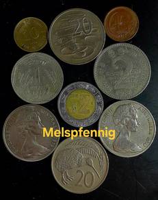 [9 pcs = RM10] 1973~2016 World Mix Coins
