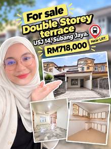 For Sale | Double Storey Terrace House Usj 14, Subang Jaya | Near Lrt