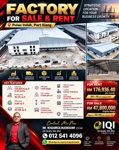New Detached warehouse light industrial factory Pulau Indah Port Klang