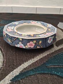 Japanese Vintage Porcelain Octagonal Ashtray