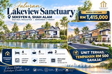 Semi-D land besar + lakeview_SEKSYEN 8 SHAH ALAM