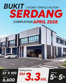 New 2sty Link Factory | Bukit Serdang | Rebate 10% | Seri Kembangan