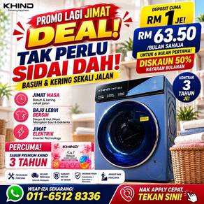 Promo Washer Dryer Khind (B.Baru Serting 004)