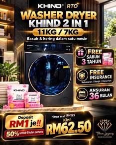 Khind Washer Dryer 2 in 1 (B.Pusat Jengka 004)