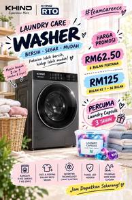 Washer Dryer Khind 2 in 1 (Teluk Intan 004)