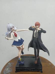 Anime Girl Figure Set with Display Base | 动漫少女模型摆件