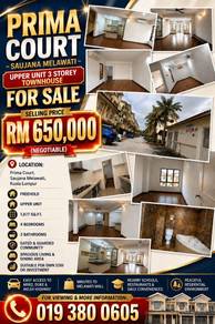 Landed 3 Storey Townhouse For SALE in Prima Saujana Court Melawati