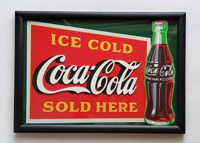 Coca-Cola Wooden Signboard With Frame