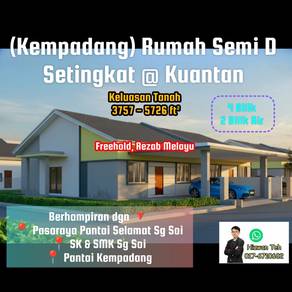 (Kempadang) Semi D dekat dgn Bandar, Tanah LUAS, dekat dgn kemudahan