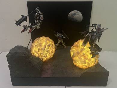 Gundam Battle in Mud Diorama