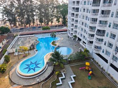 Seaview Condo fully furnished at Pantai Puteri for rent