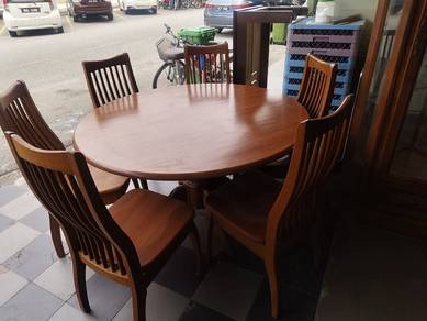 Dining table 6 chair Kayu