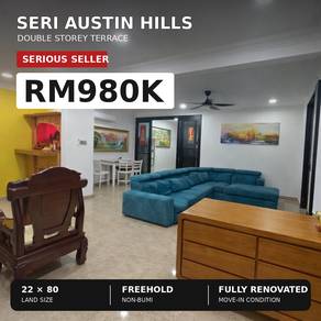 Seri Austin Hills Double Storey Terrace 22x80 Fully Extend + Renovated