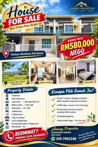 Facing Open Fully Furnished Taman Mutiara Perdana