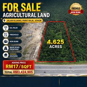 Agri Land For Sale @ Parit Raja Main Road