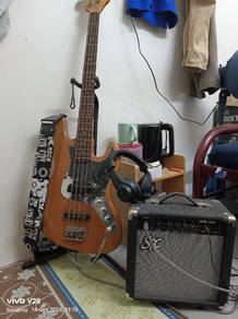 jazz bass guitar+amp