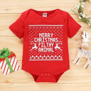 Christmas design cotton baby romper 
