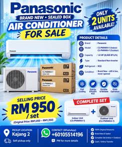 New Panasonic Aircond 1.0 HP full set
