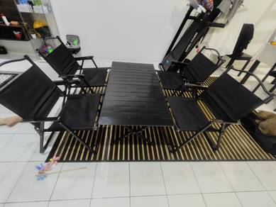 meja camping 1 set with chair camping 