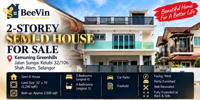 ROOF TOP VIEW | FULLY RENO SEMI-D KEMUNING GREENHILLS |5R4B | 2500sf