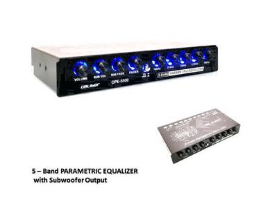 CALIBER 5-BAND PRE AMPLIFIER Parametric EQ 7V Rms