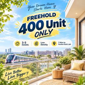 NEW Hilltop FREEHOLD @ 400 Unit - Near Pavilion 2 Mall - FREE Furnish