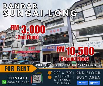 Bandar Sungai Long UTAR Ground Shoplot【Family + Students Crowd】