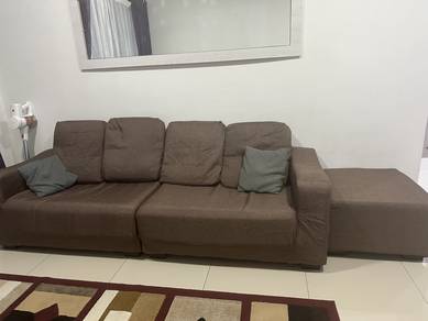 L shape sofa & coffee table