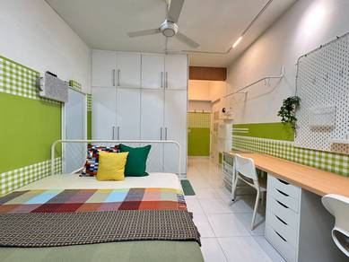 [Bilik Sewa]🍃Cantik!🍀LRT MRT 4min Walk|19min KLCC|Matcha Room|Female