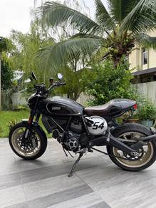 Ducati Cafe Racer with many accessories