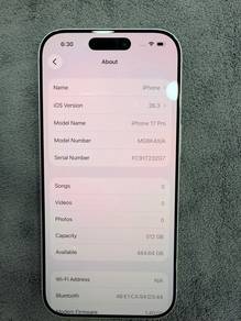 Iphone 17 Pro 512GB (Silver) (Not telco)