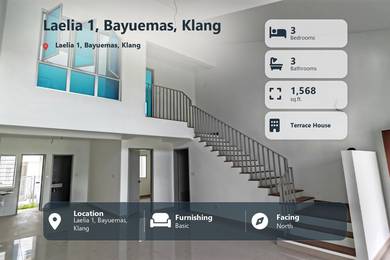 3R3B 1.5 storeys Terrace House @ Laelia 1, Bayuemas, Klang