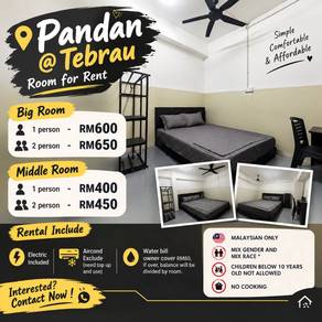 Pandan@Tebrau Few Rooms For Rent (No Agent Fee)