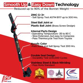 Mitsubishi Triton 4x4 strut Bonnet Damper aeroklas
