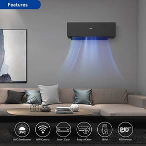Haier 1.0HP A/Cond (Black, Inverter) HSU10VXA22