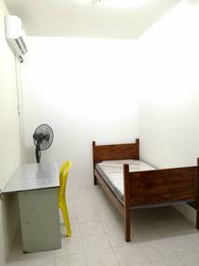 fully furnish malay female unit with aircond,included utility