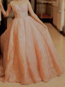 Elegant Blush Pink Princess Ball Gown Dress