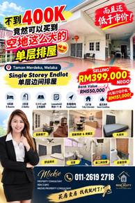 Below Value Taman Merdeka Single Storey Endlot With Land Batu Berendam