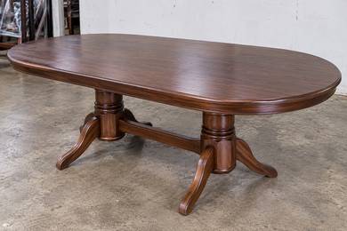 Rubber wood oval dining table