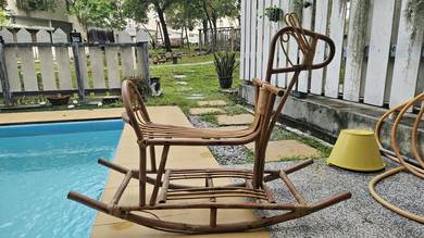 Vintage Rattan Rocking Chair / Kerusi Goyang Rota