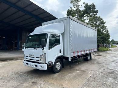Recond 17 Kaki Isuzu NPR75 Pro Side Curtain
