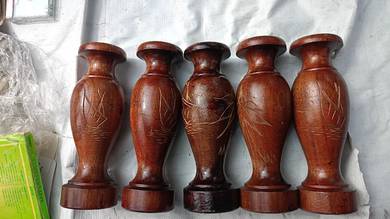 wood block vase art decor only 